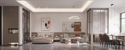 现代单身公寓3D模型下载